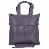 Torebka Damska Shopper Bag XL firmy Hernan HB0362 Ciemno Fioletowa